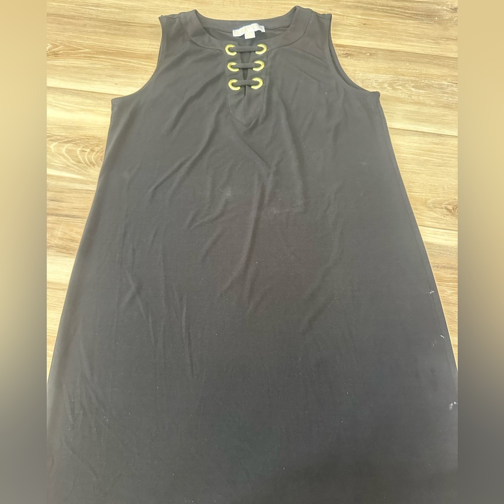 Michael Michael Kors Dress Women Size Large Black V-neck Sleeveless